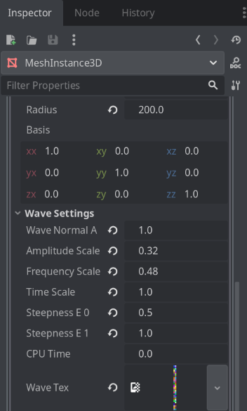 Gerstner waves setup